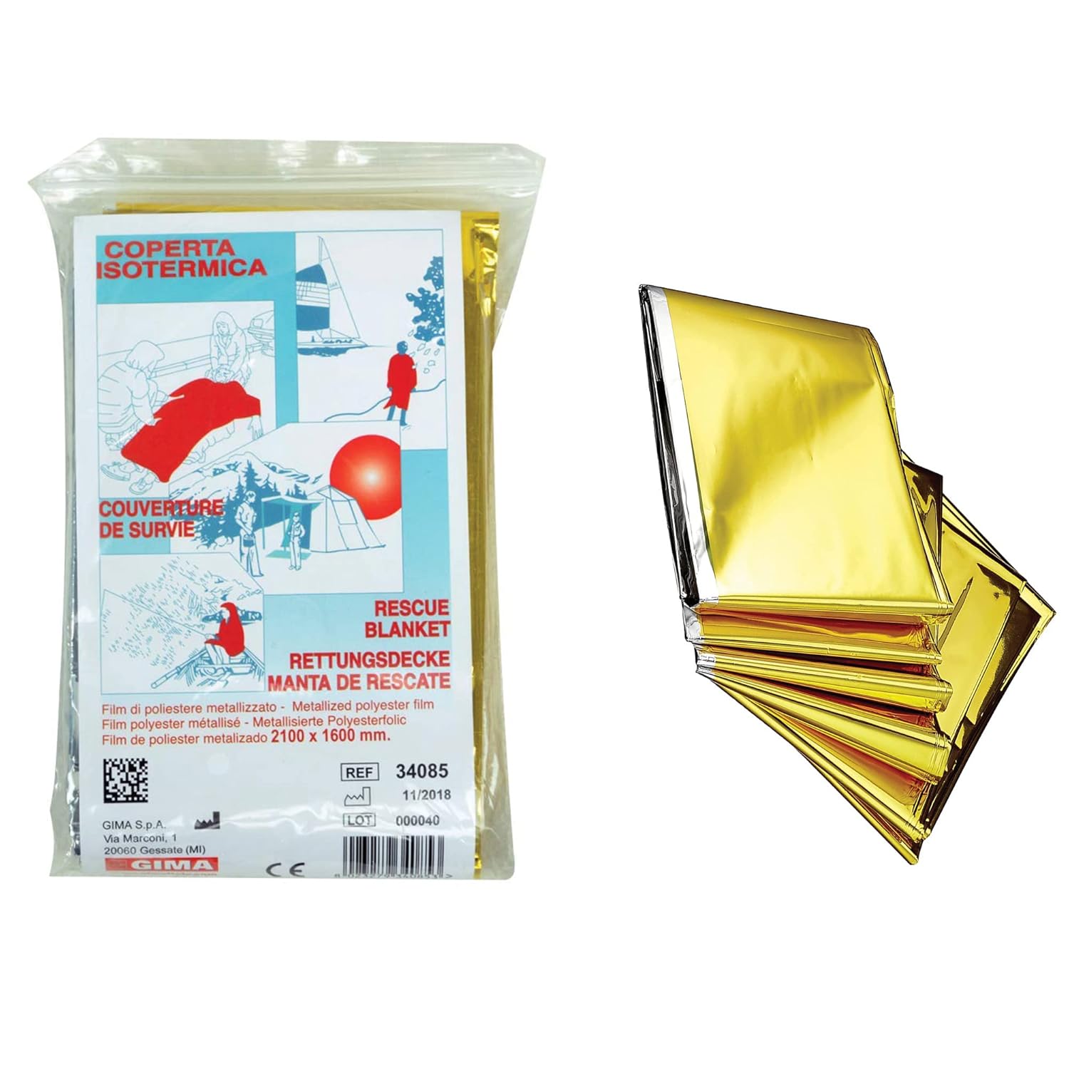 Gima manta de emergencia oro y plata