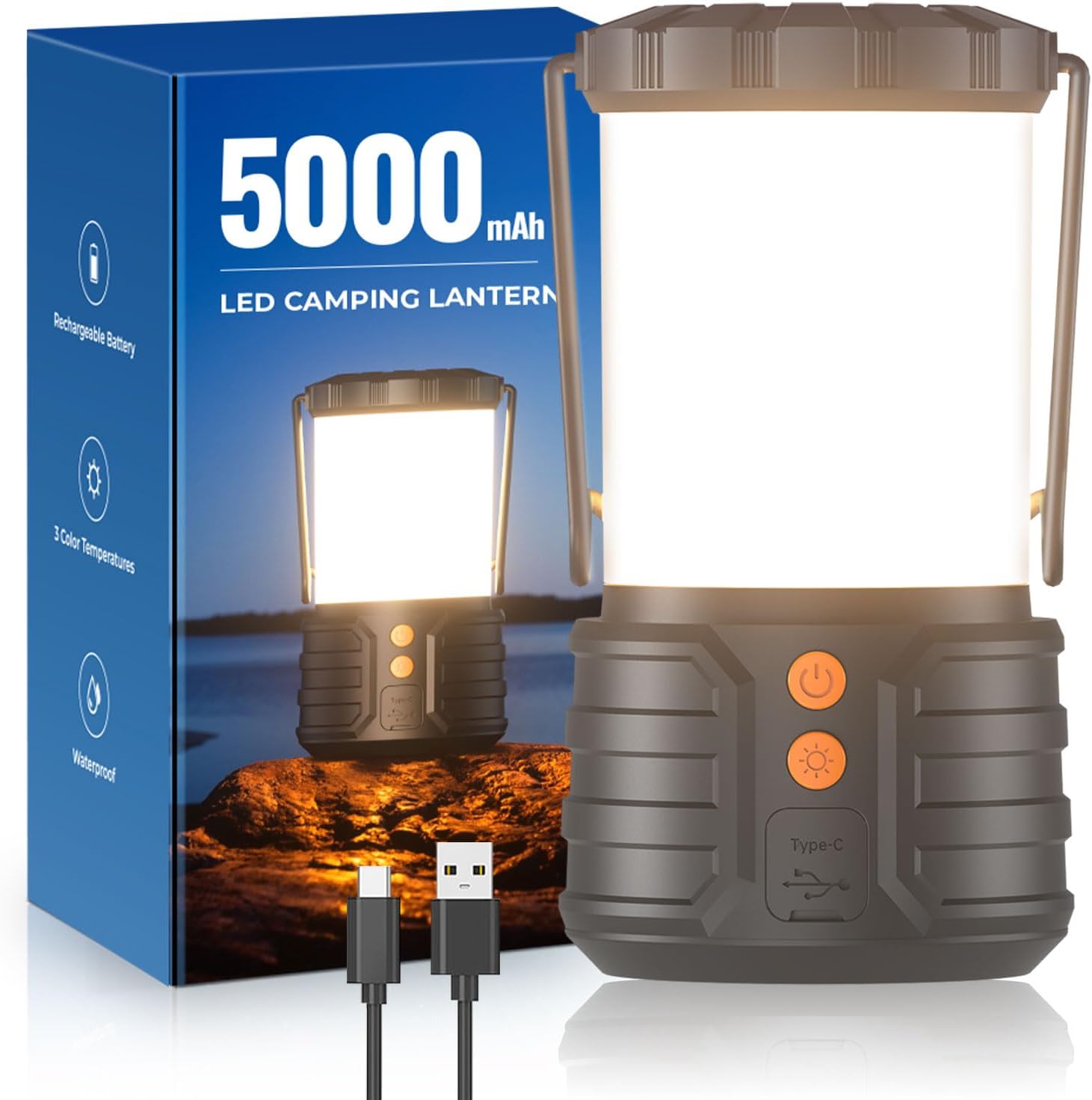 Linterna de camping 5000 mAh