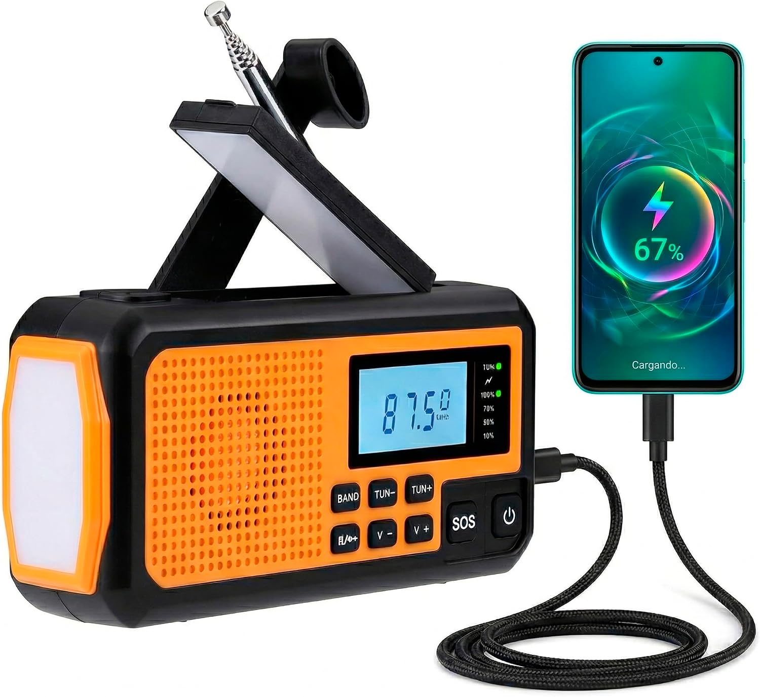 NK radio solar de emergencia 4000 mAh